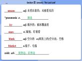 高中BSD英語(yǔ)選擇性必修第三冊(cè) Unit 8 SectionⅡ  Lesson1  The Last Leaf  PPT課件