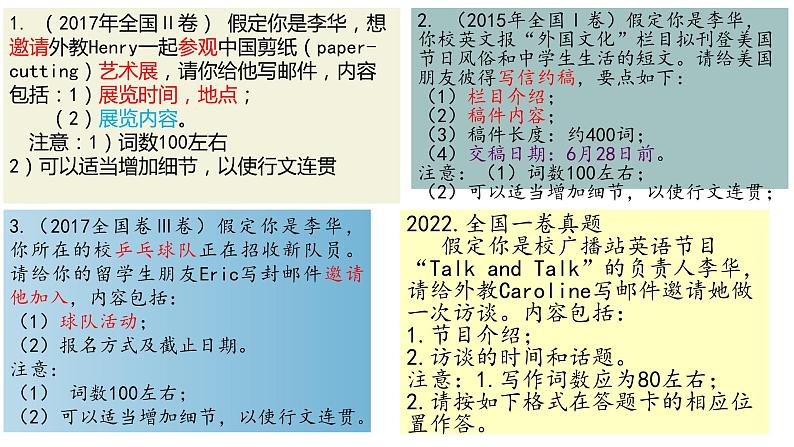 4.邀请信 课件-2025届高三英语一轮复习写作专项第5页