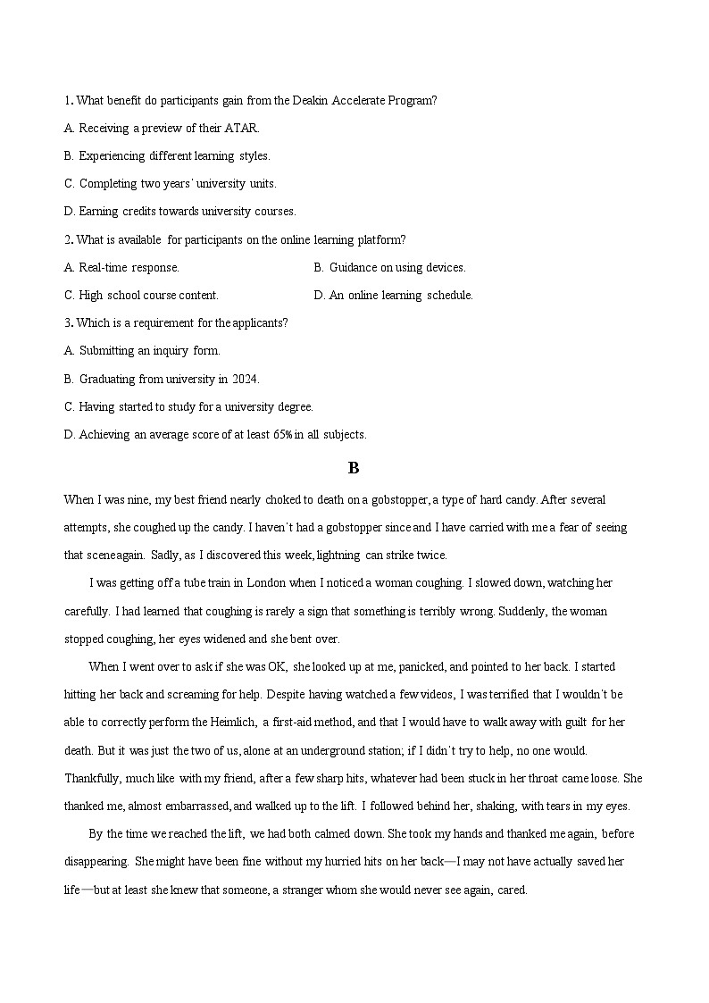 2023-2024学年北京市朝阳区高三下学期二模英语试卷（含详细答案解析）02