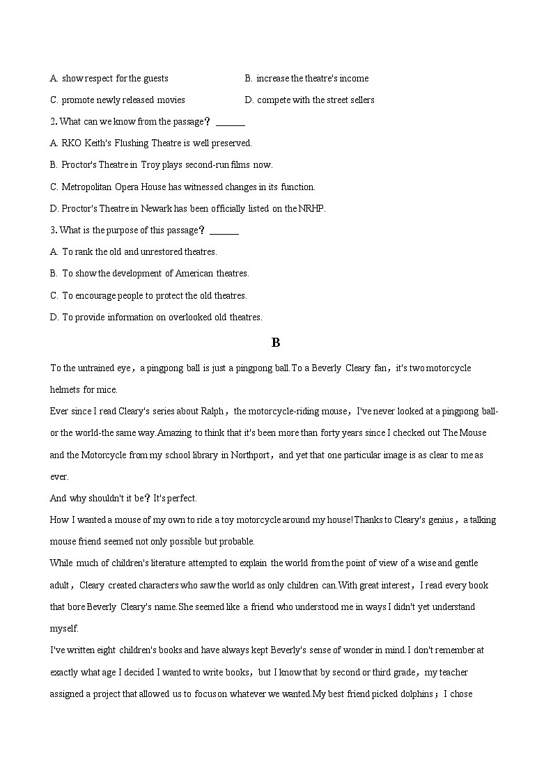 2023-2024学年北京八十中高二（下）期中英语试卷（含答案）02