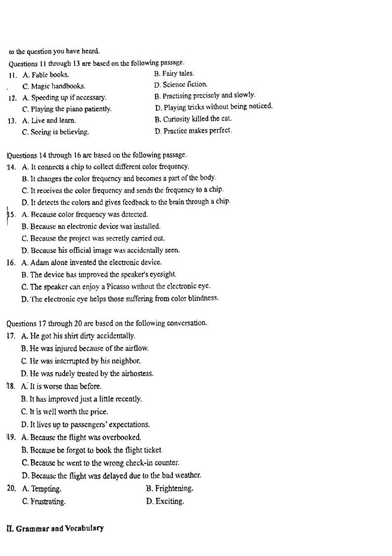 上海市上海中学2023-2024学年高一下学期6月期末英语试题第2页