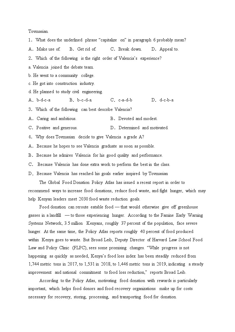 新蔡县第一高级中学2023-2024学年高二下学期6月月考英语试卷(含答案)02
