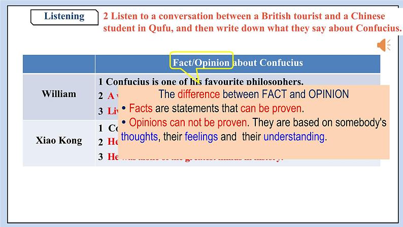 高中英语新人教必修二Unit4 The history and Traditions Period 1 Listening and Speaking课件07