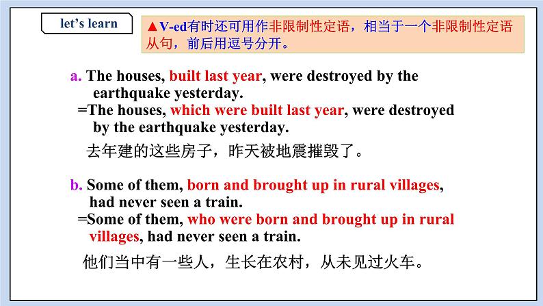 高中英语新人教必修二Unit4 The history and Traditions Period 3 Discovering useful Structures课件08