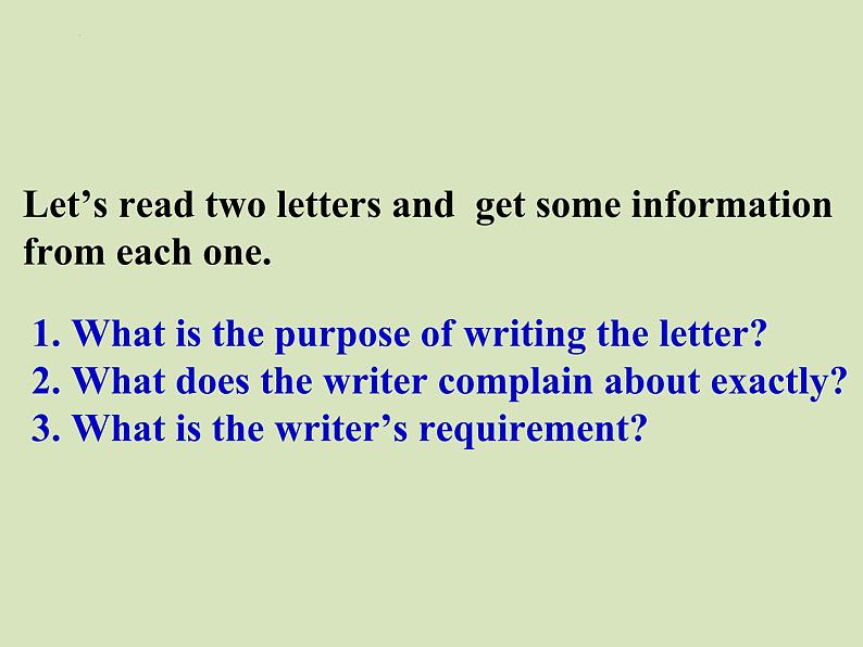 2025届高考英语应用文写作 投诉信 课件第2页