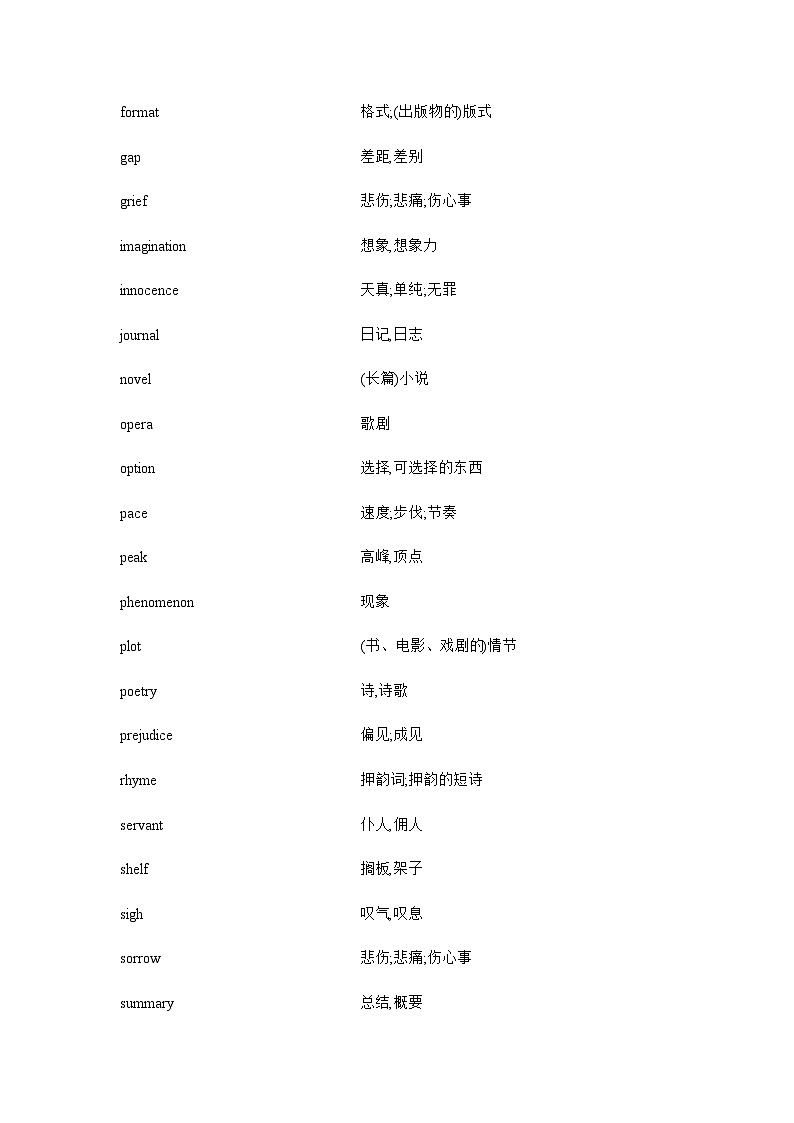 新高考英语一轮复习词汇文学练习含答案第2页