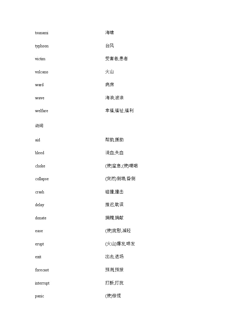 新高考英语一轮复习词汇灾害防范练习含答案第3页