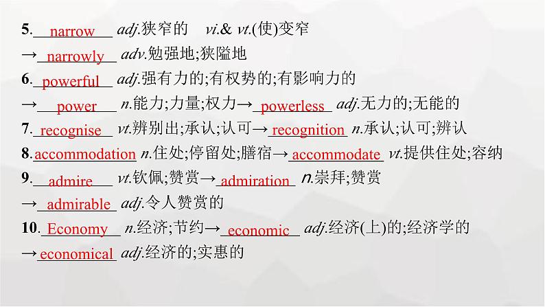 人教版高考英语一轮复习必修第4册UNIT2 TRAVELLING AROUND课件第7页