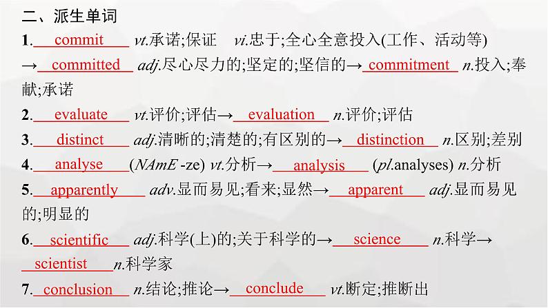 人教版高考英语一轮复习选择性必修1UNIT1 PEOPLE OF ACHIEVEMENT课件第6页