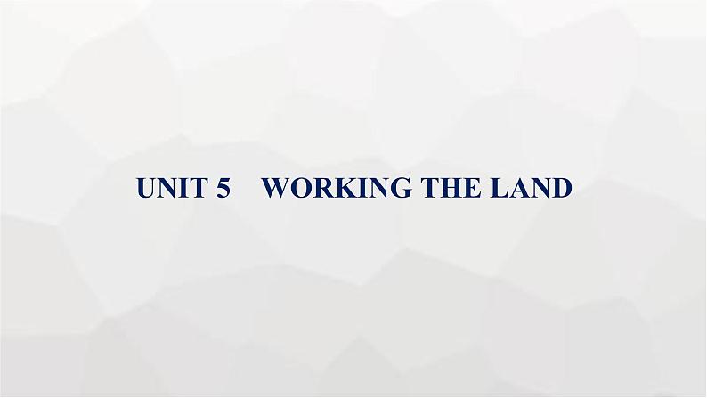 人教版高考英语一轮复习选择性必修第1册UNIT5 WORKING THE LAND组合练课件01