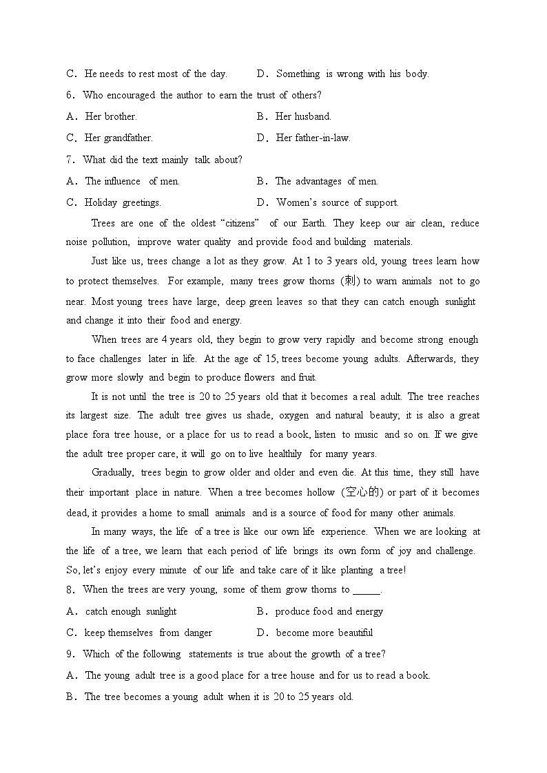 新疆喀什市2023-2024学年高一下学期期中英语试卷(含答案)03