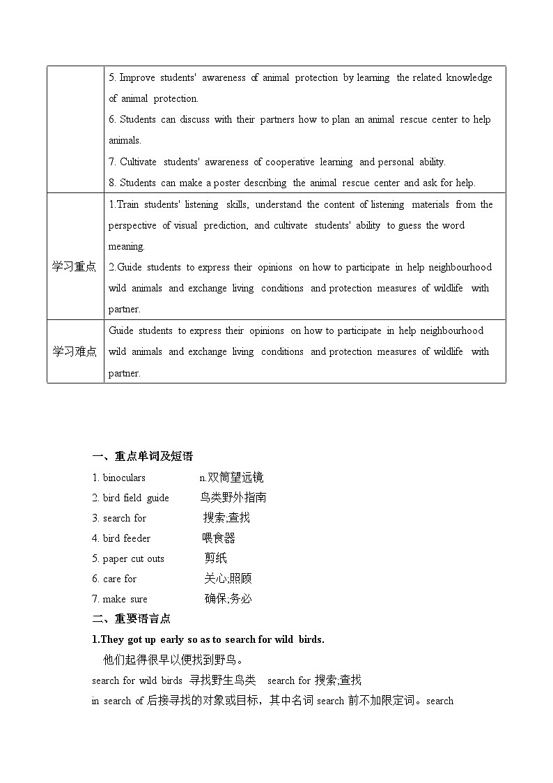 unit 2 period 5 Listening and Talking &Assessing Your Progress &Project学案第2页