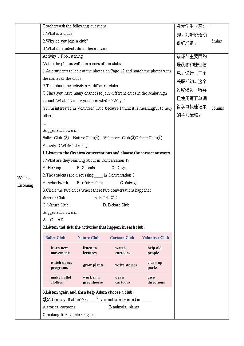 人教版2019高中英语必修一 Unit1 Listening and speaking 课件＋教案02
