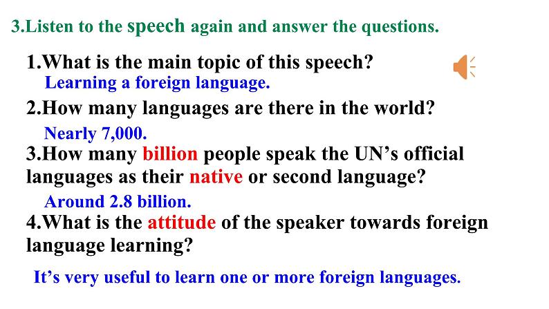 人教版2019高中英语必修一 Unit5 Listening and speaking 课件＋教案08