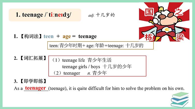 人教版 2024 高中英语 必修一 Unit 1 Teenager life 词汇Words and expressions 课件02