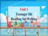 人教版 2024 高中英语 必修一 Unit 1 Teenager life 写作Reading for writing 课件