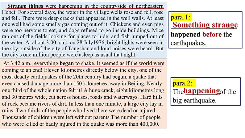 人教版 2024 高中英语 必修一 Unit 4 Natural Disaster 阅读 Reading and Thinking 课件06