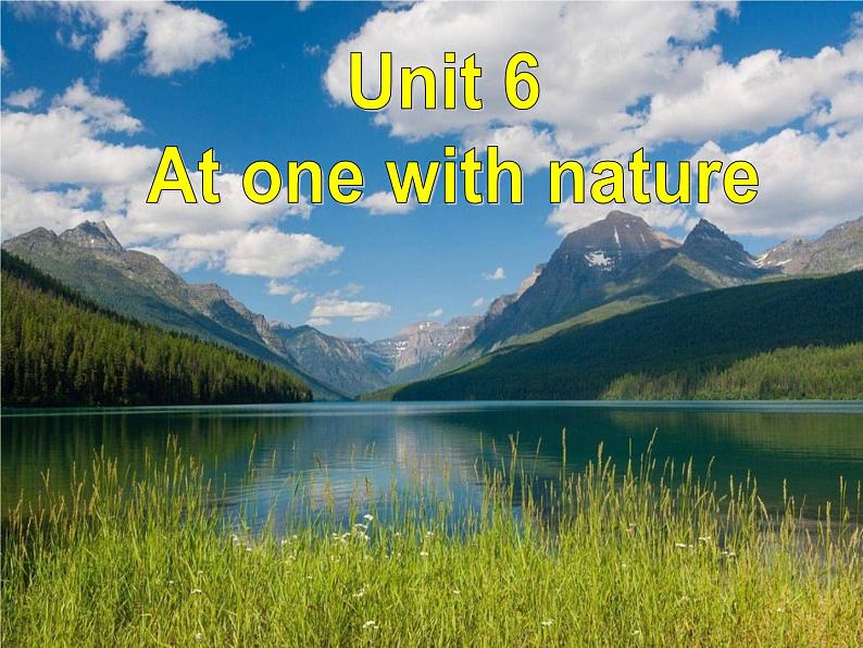 外研版（2019）高中英语必修一课件 Unit 6 At one with nature Presenting ideas and Reflection 课件02