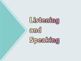 外研版（2019）高中英语必修二 Unit1 Food for thought Listening and Speaking 课件