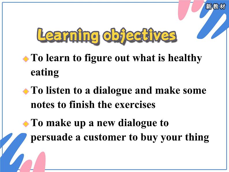 外研版（2019）高中英语必修二 Unit1 Food for thought Listening and Speaking 课件04