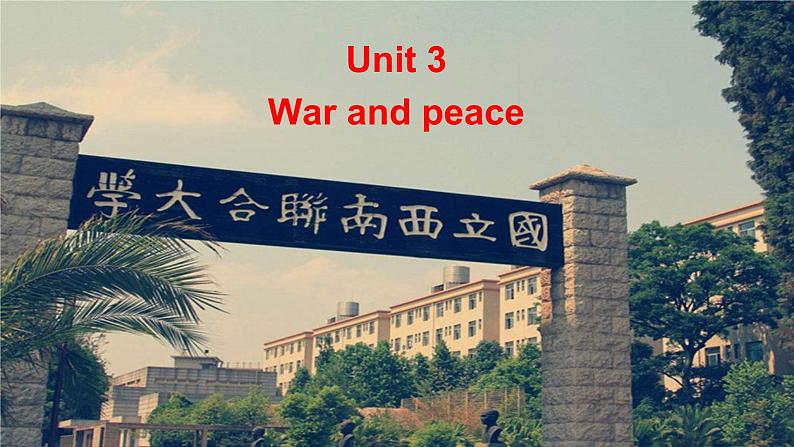 外研版（2019）高中英语选择性必修三 Unit 3 War and peace Developing ideas 课件第2页