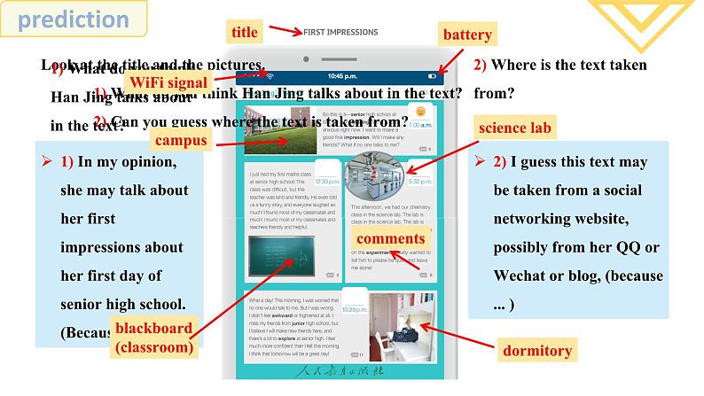 人教版 2024 高中英语 必修一 welcome unit 阅读Reading and thinking  课件05