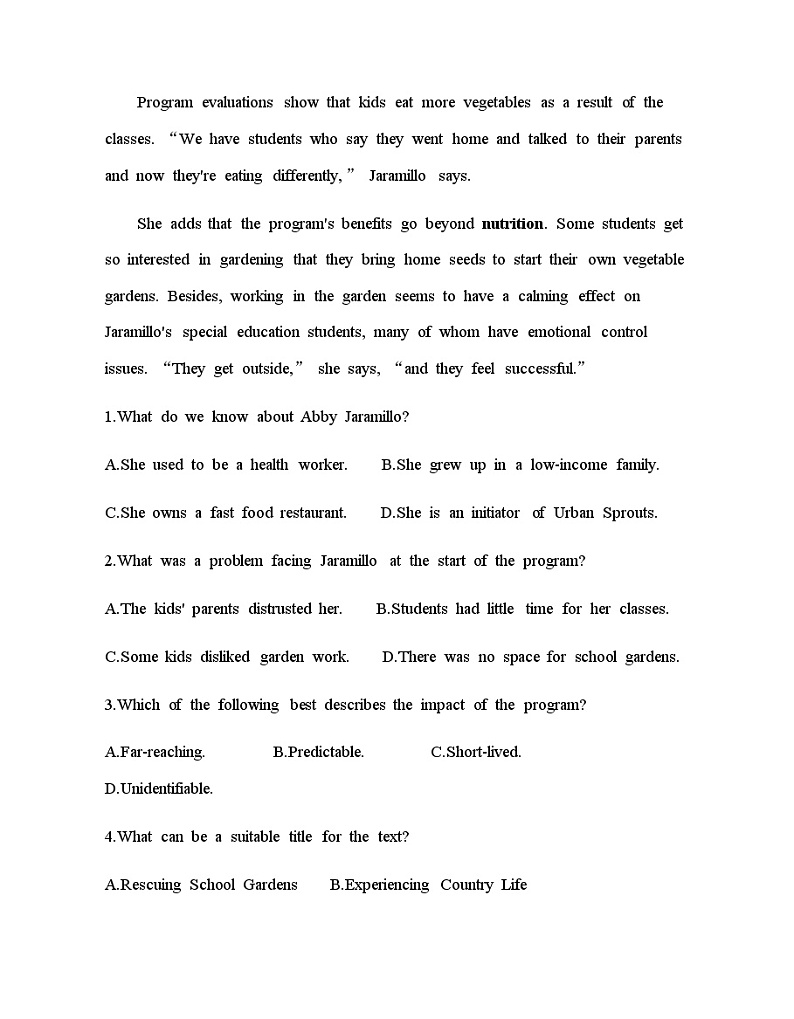 人教版高中英语选择性必修第一册UNIT2 高考练含答案第2页