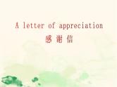 2024届高三英语基础写作课件：感谢信-感谢外教帮助航模获奖