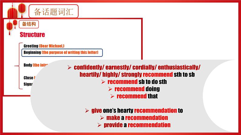 2024届高三英语基础写作课件：推荐信-话说中国节线上课程第8页
