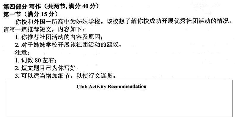 2024届高三英语基础写作课件：推荐短文-推荐社团第1页