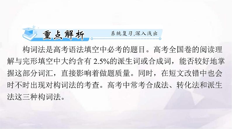 高考英语一轮复习第十二讲构词法课件第2页