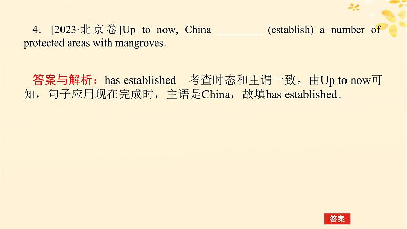 2025版高考英语全程一轮复习语法专题提升专题一复杂多变的动词第一讲谓语动词课件（外研版）05