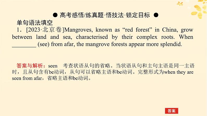 2025版高考英语全程一轮复习语法专题提升专题四并列句三大从句和特殊句式第九讲特殊句式课件（外研版）02