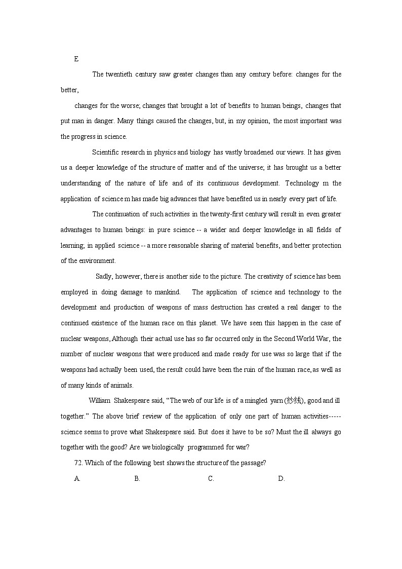 高考英语语法第28讲：阅读高分突破7：结构题的秘密第3页