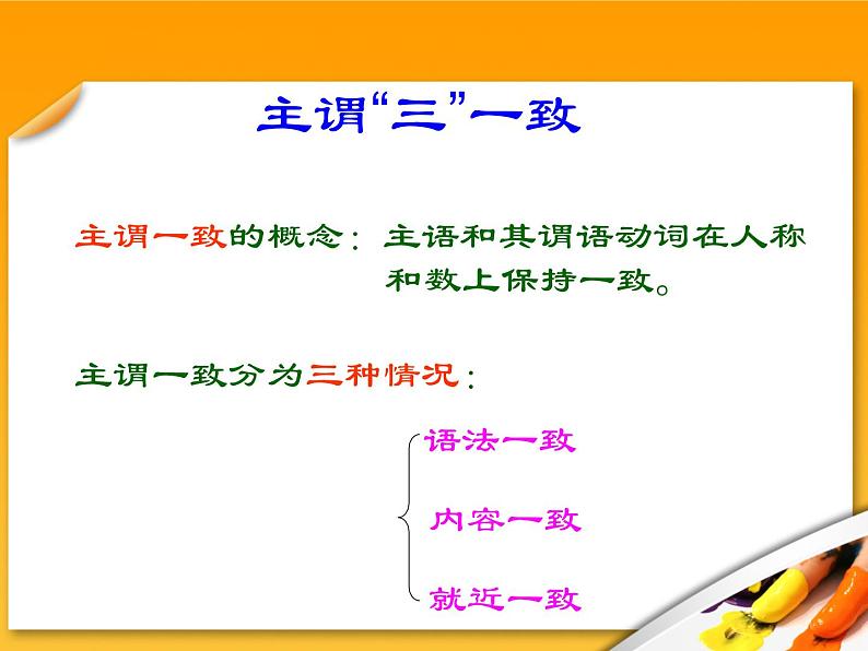 高考英语语法复习课件【14】第十四讲 主谓一致第1页