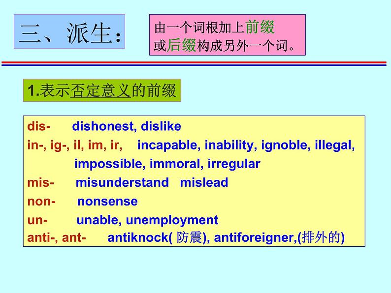 高考英语语法复习课件【17】第十七讲 构词法（1）第5页