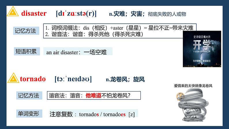 人教版 2024 高中英语 必修一 Unit 4 Natural Disaster 单词 words and expressions 课件02