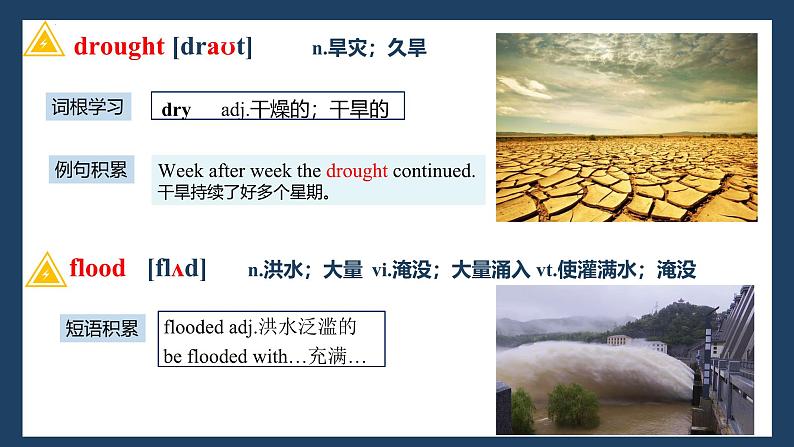 人教版 2024 高中英语 必修一 Unit 4 Natural Disaster 单词 words and expressions 课件03