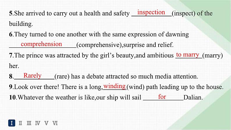 译林版高中英语选择性必修第一册UNIT3 分层跟踪检测3 Extended reading,Project, Assessment & Further study课件03