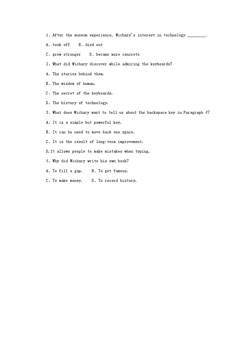 2025版高考英语全程一轮复习课时作业三十四Unit4Aglimpseofthefuture外研版选择性必修第三册第2页