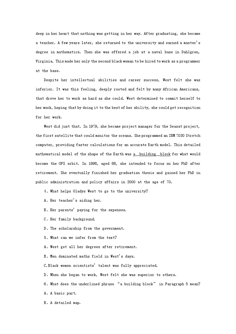 2025版高考英语全程一轮复习课时作业二十三Unit5Revealingnature外研版选择性必修第一册03