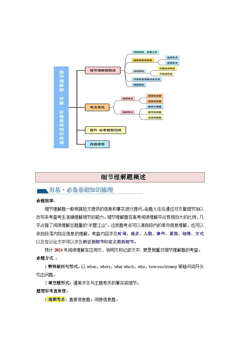 1.阅读理解细节理解题（讲义） 第2页