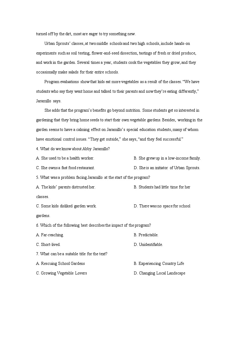 专题2 阅读理解记叙文.新闻报道 （原卷版+解析版）03