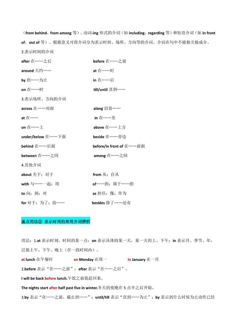 专题10_介词、动词、形容词、副词-【口袋书】（思维导图+背诵手册）第2页