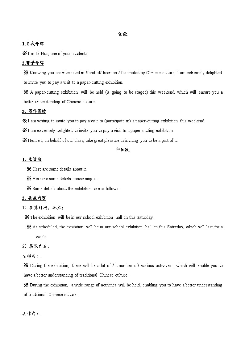 专题03_邀请信模板+真题必背范文02