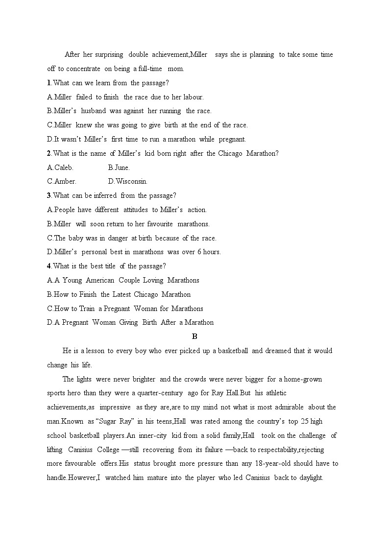 Unit 2 Success Section Ⅱ Lesson 2 Top Five Secrets of Success & Lesson 3 Getting to the Top同步练习-2024-2025学年高中英语北师大版（2019）选择性必修一03