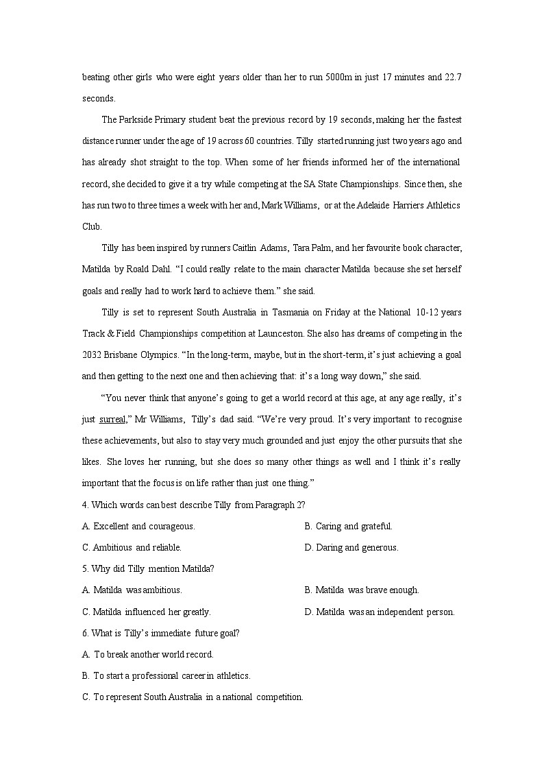 [英语][期末]河南省信阳市淮滨县多校联考2023-2024学年高一下学期7月期末试题(解析版)第3页