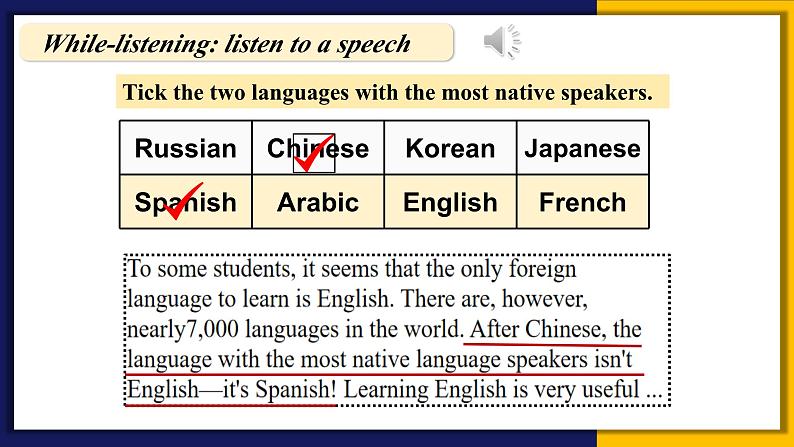 人教版 2024 高中英语 必修一 Unit 5 Language around the world 听说 Listening and Speaking 课件06