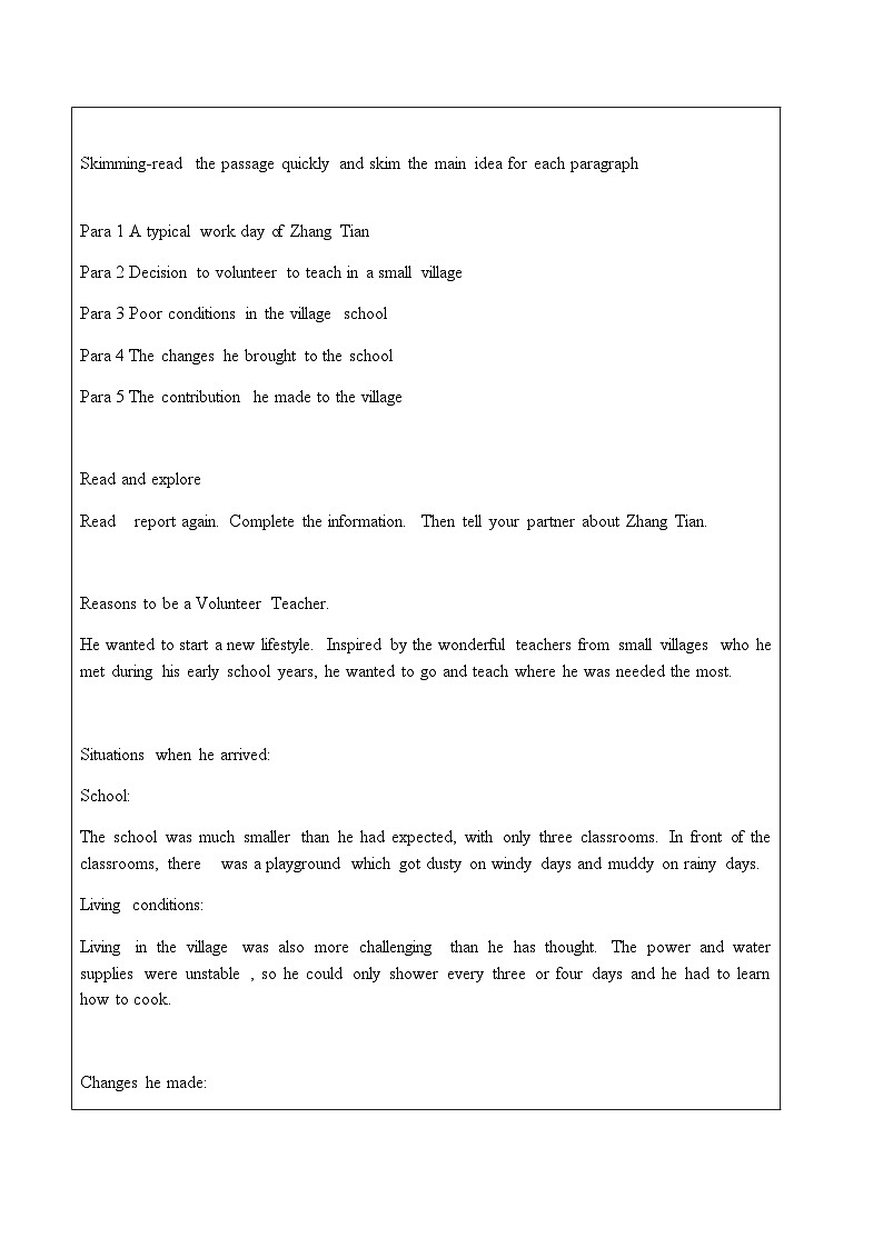 北师大版（2019）高一英语必修第一册 Unit 1《Lesson 3 Your life is what you make it》课件+教案03