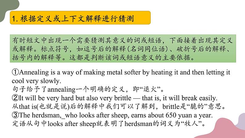 专题04+阅读理解词义猜测题---2025年高考英语二轮复习专题突破课件PPT第4页